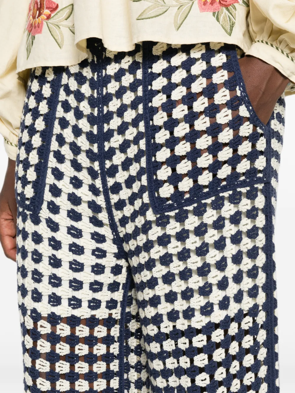 FARM Rio Gehaakte broek Blauw