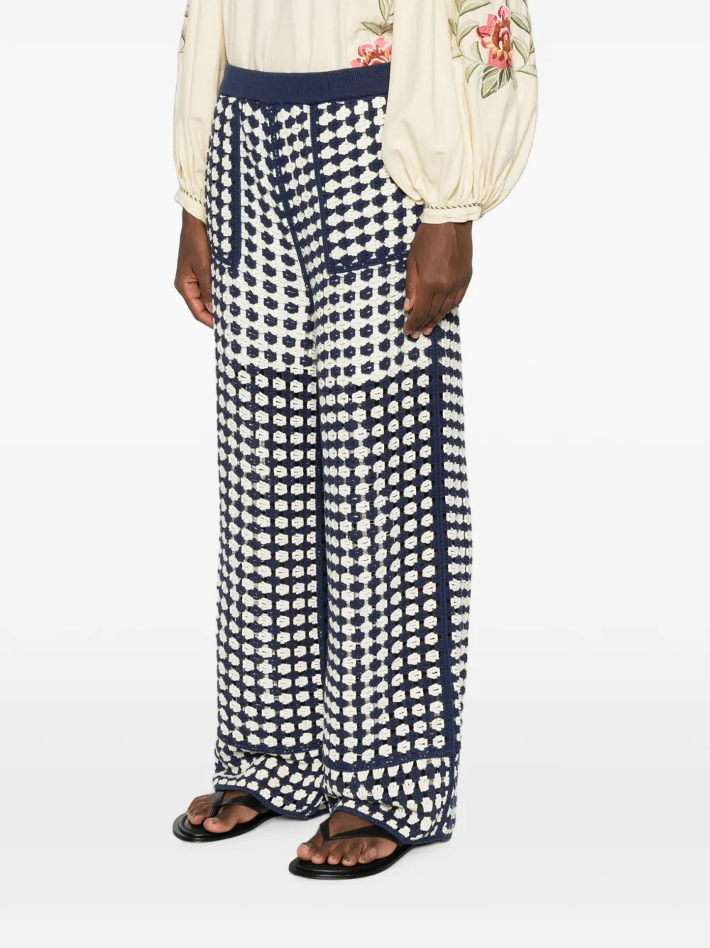 FARM Rio Gehaakte broek Blauw