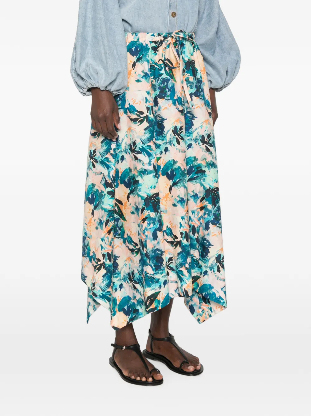 Ulla Johnson Madelyn midi-rok met bloemenprint Blauw