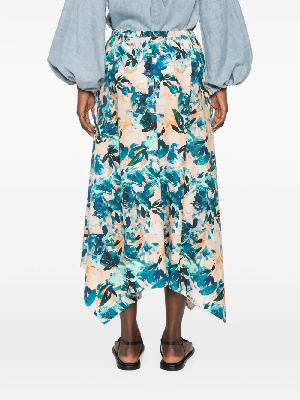 Ulla Johnson Madelyn midi-rok met bloemenprint Blauw
