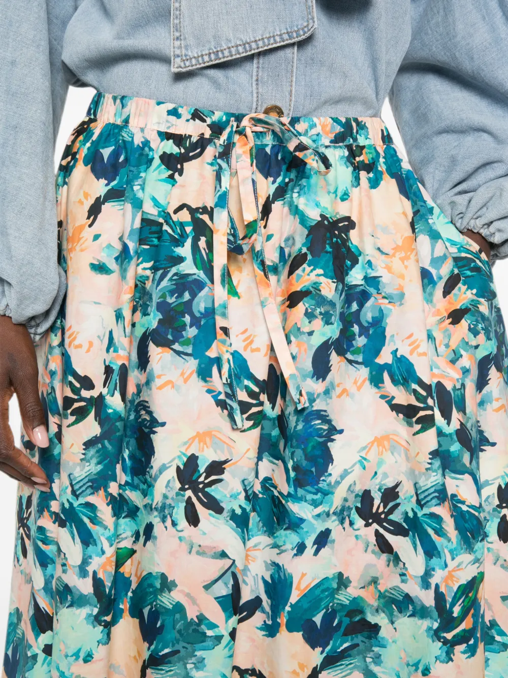 Ulla Johnson Madelyn midi-rok met bloemenprint Blauw