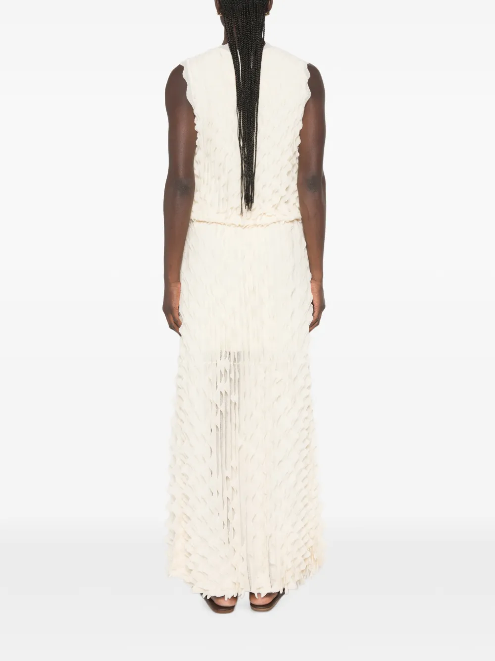 Ulla Johnson Maxi-jurk met ruches Beige