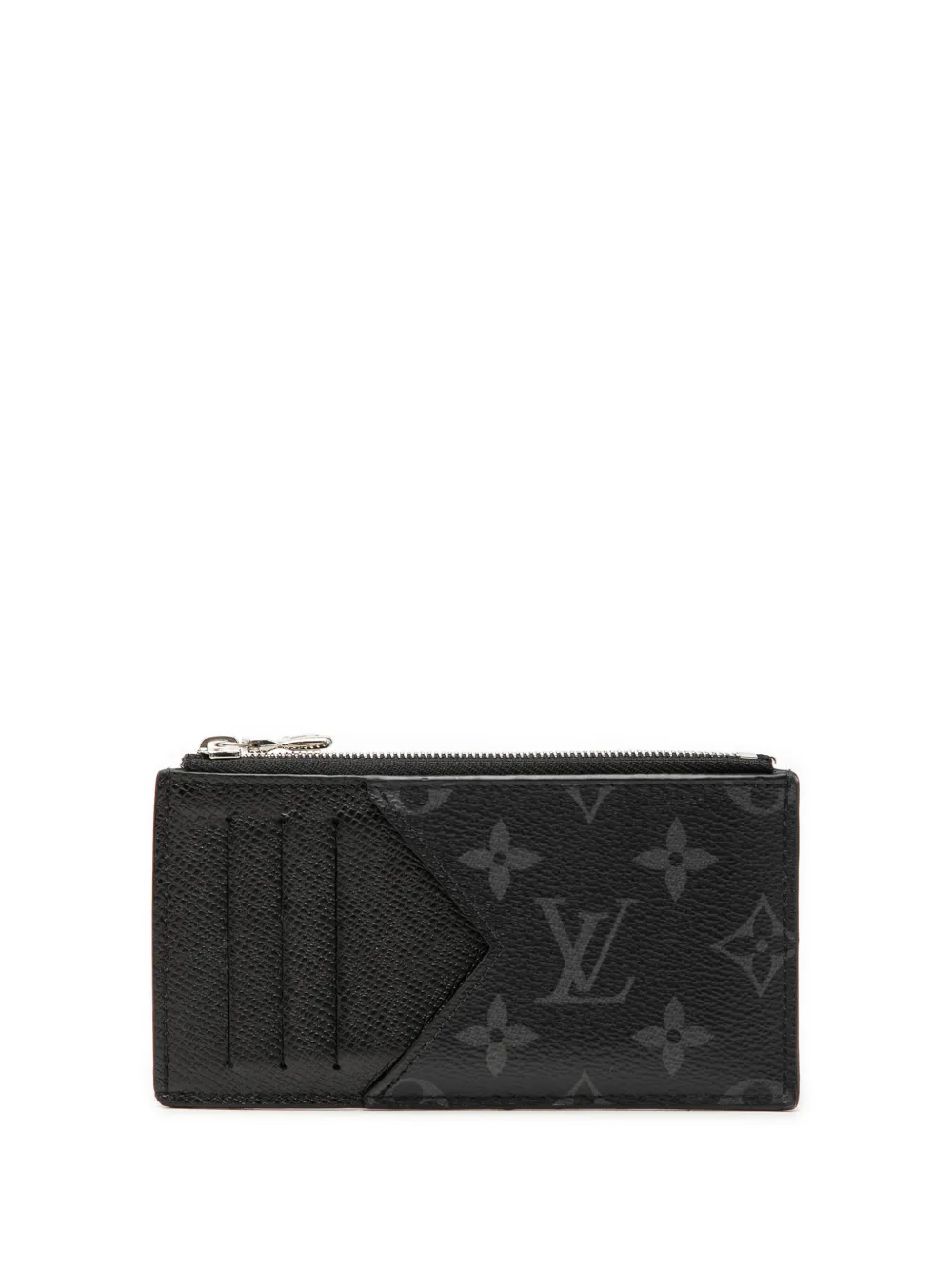 Louis Vuitton Pre-Owned 2019 Monogram Eclipse Taigarama Card Holder coin pouch - Nero