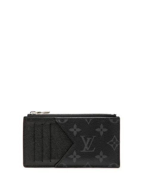 Louis Vuitton Pre-Owned 2019 Monogram Eclipse Taigarama Card Holder coin pouch