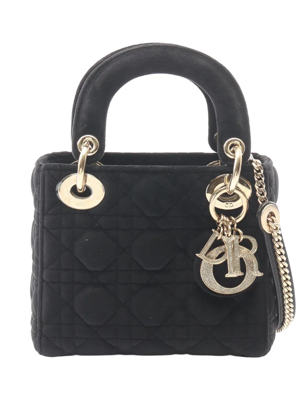 Christian Dior Pre-Owned 2010-2026 Mini Nylon Cannage Lady Dior satchel - Nero