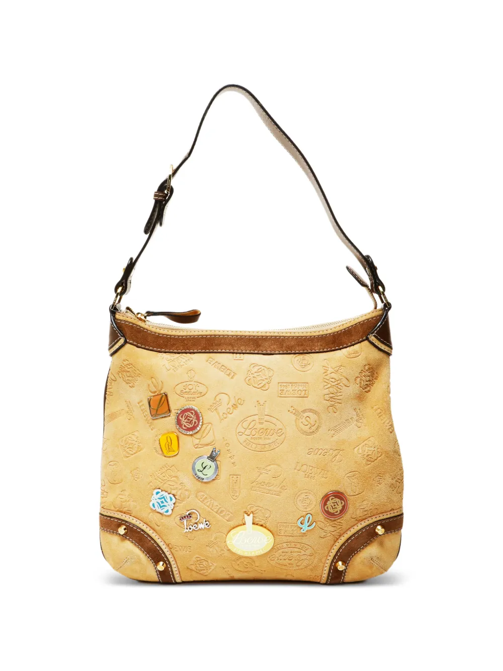 Loewe Pre-Owned 2006 160th Anniversary suede shoulder bag - Toni neutri
