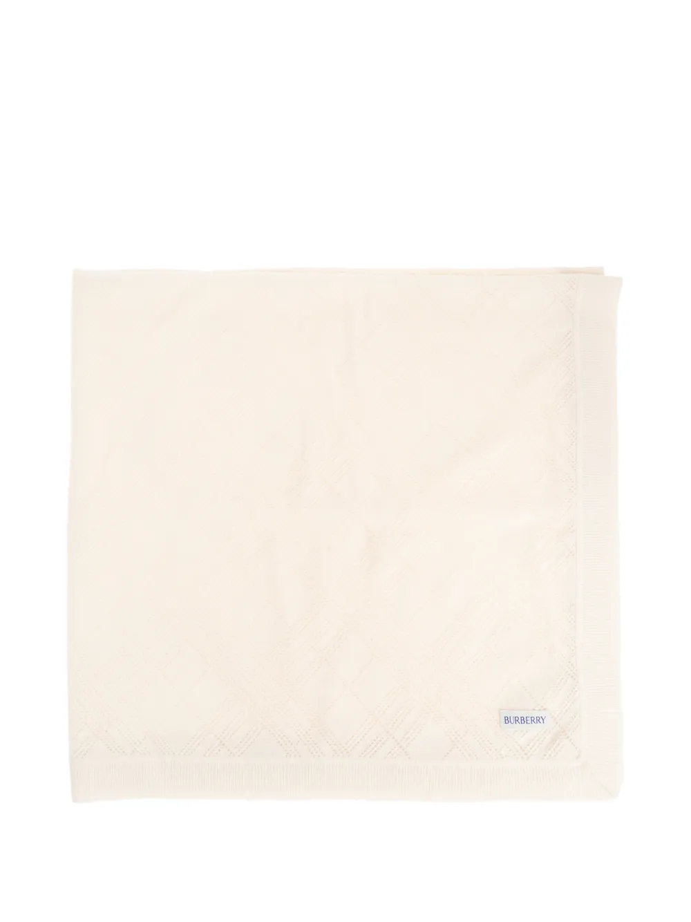Burberry Kids Check pointelle-knit blanket - Toni neutri