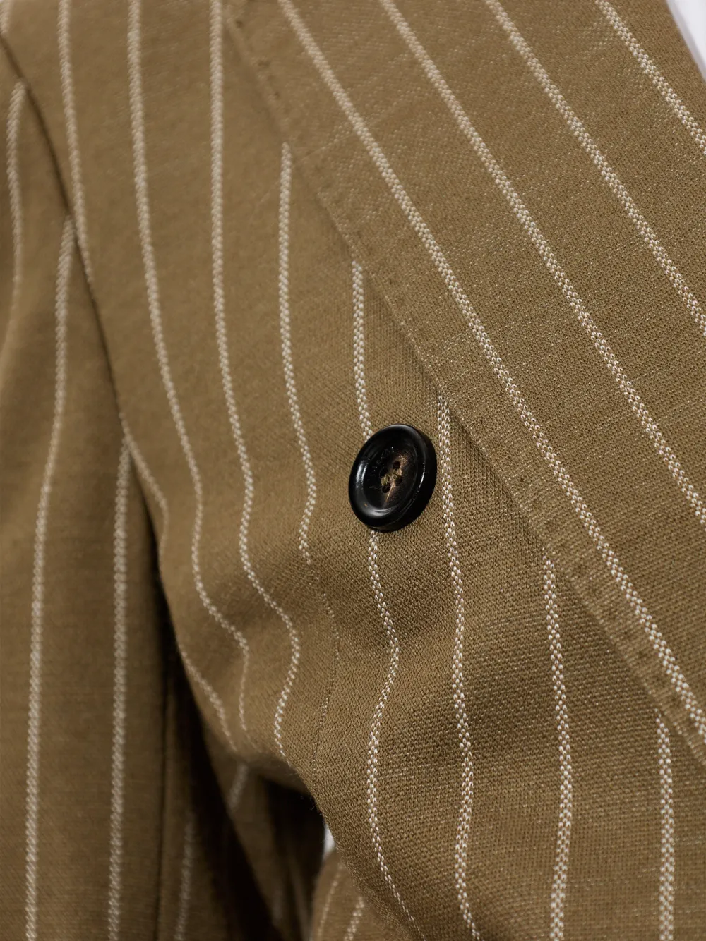 Max Mara Jersey blazer met dubbele rij knopen en krijtstreep Groen