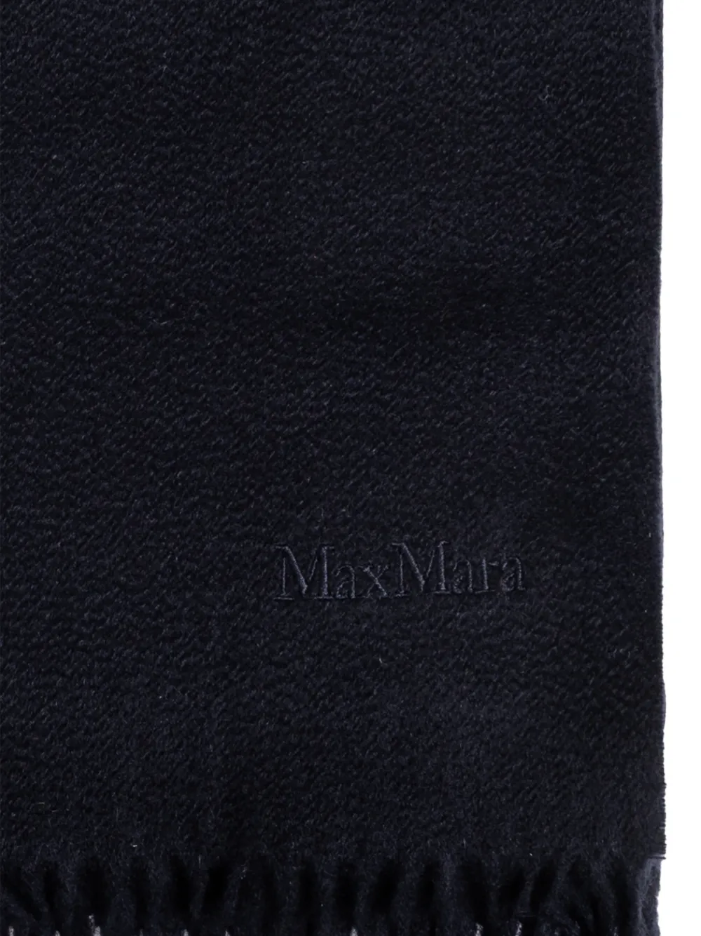 Max Mara Kasjmier sjaal met franje Blauw