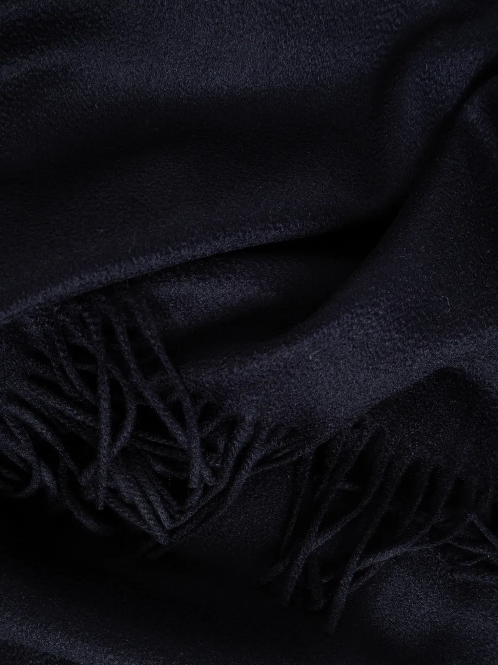 Max Mara Kasjmier sjaal met franje Blauw