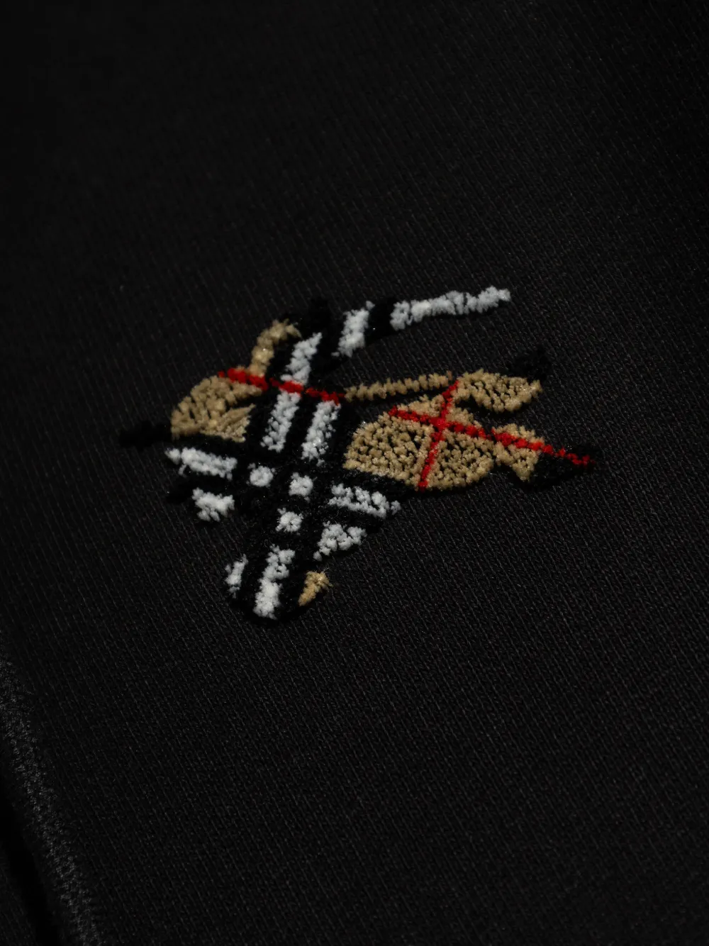 Burberry Hoodie met geborduurd logo Zwart