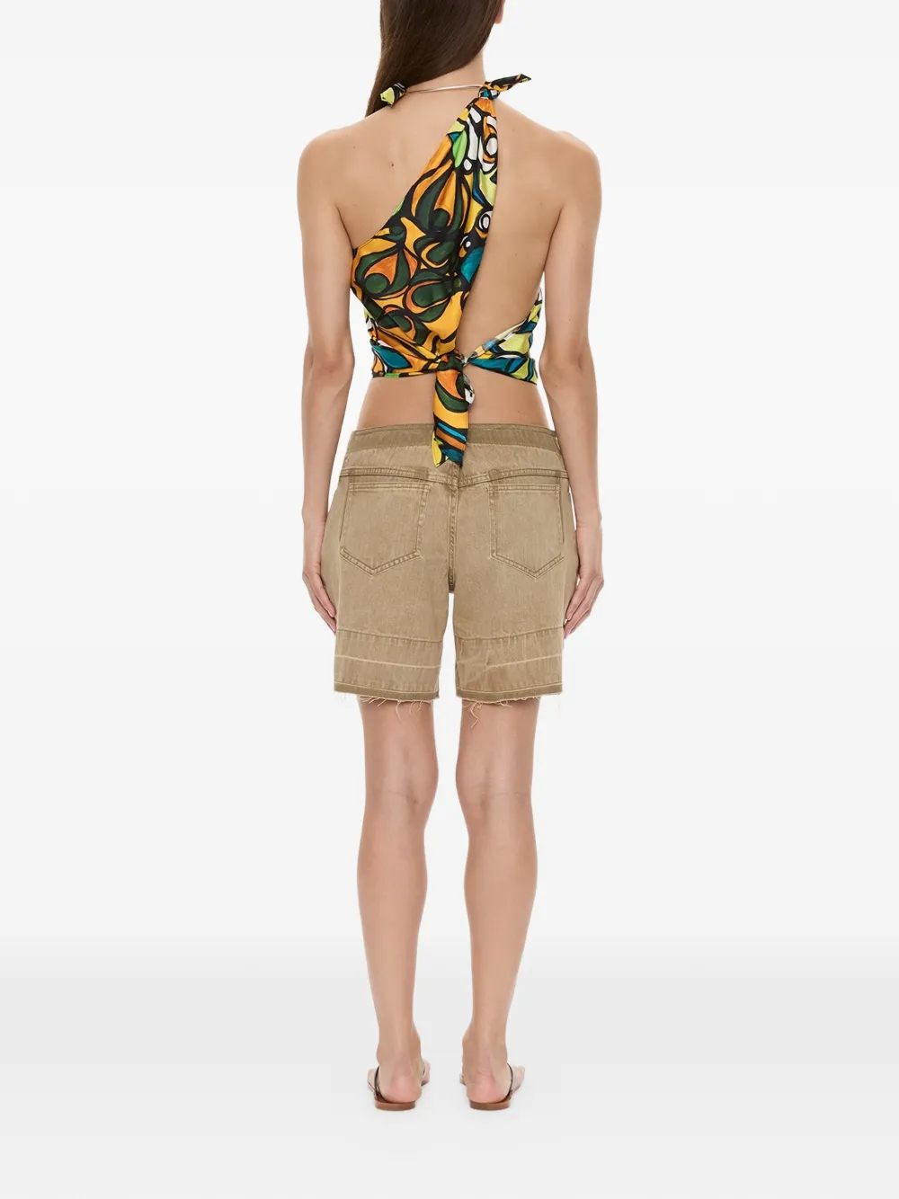 Christopher Esber Deconstruct Raw-cut Shorts in Neutrals, view 3