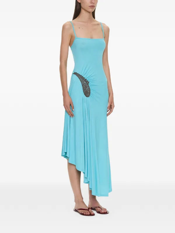 christopher esber asymmetric dress Green dress Marlene Slinky Low Back Color:Hot Pink/Black* The bodice fits close