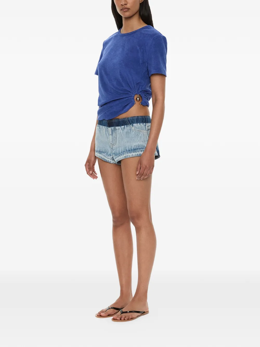 Christopher Esber Reconstruct denim shorts Blauw