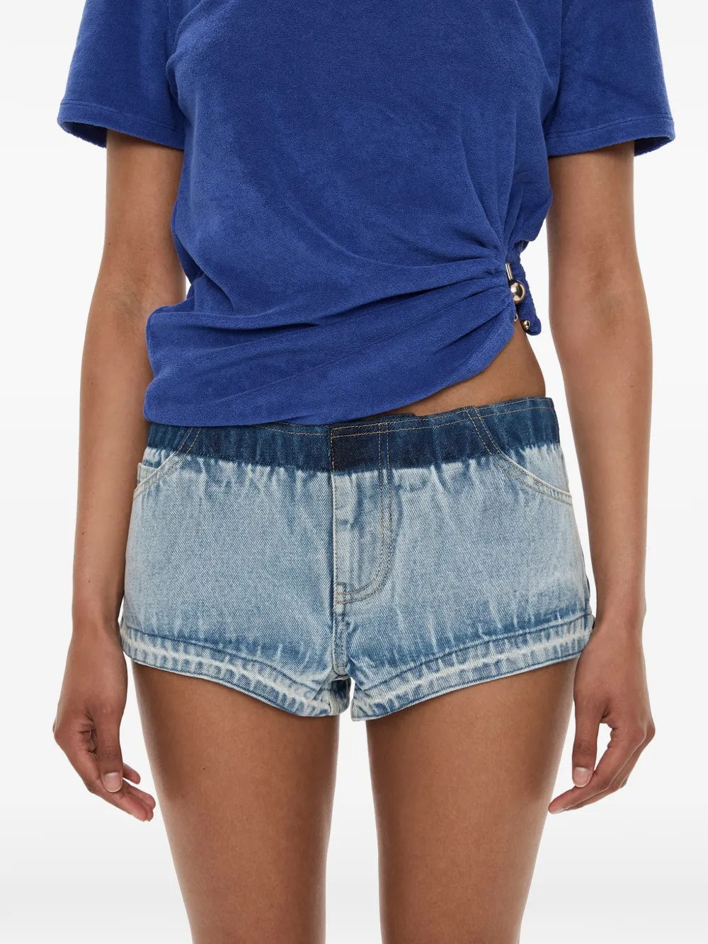 Christopher Esber Reconstruct denim shorts Blauw