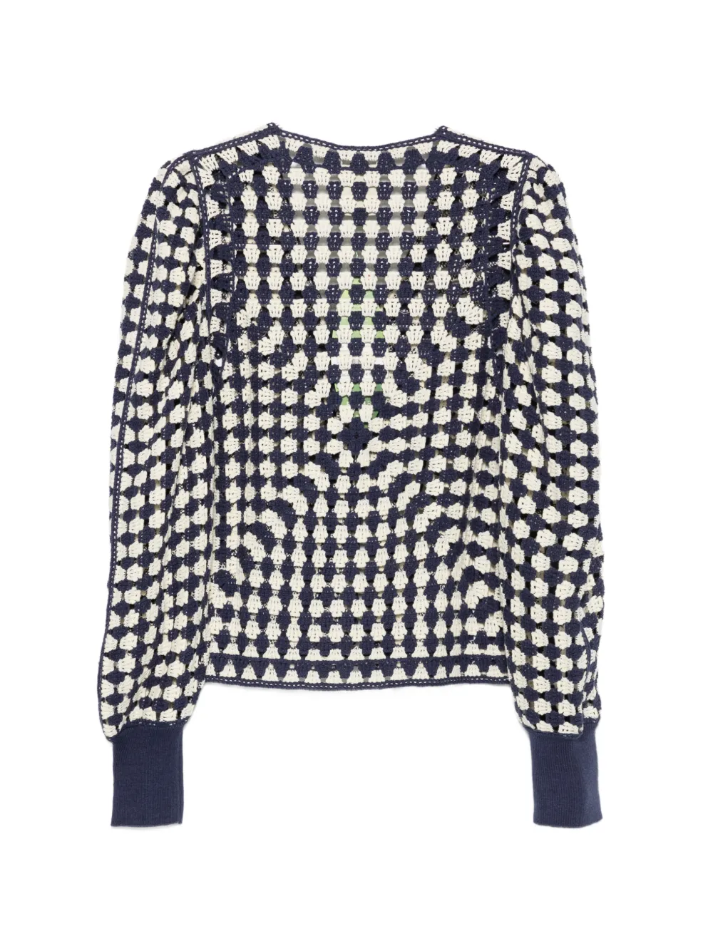 FARM Rio Gehaakt vest met knopen Blauw