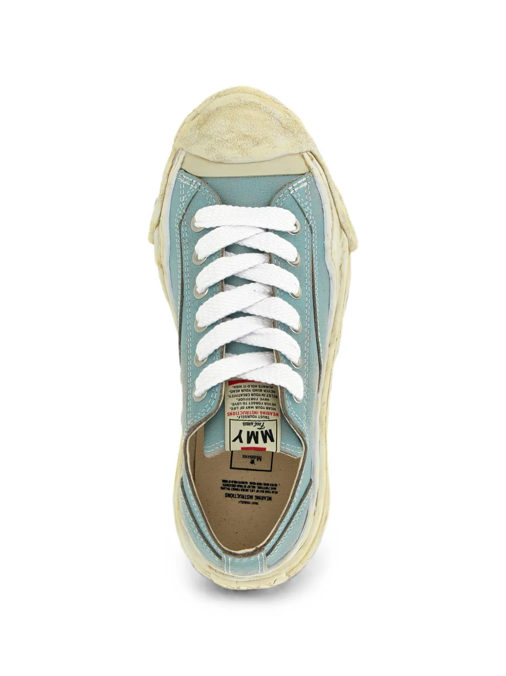 Maison MIHARA YASUHIRO Hank leather sneakers Blauw