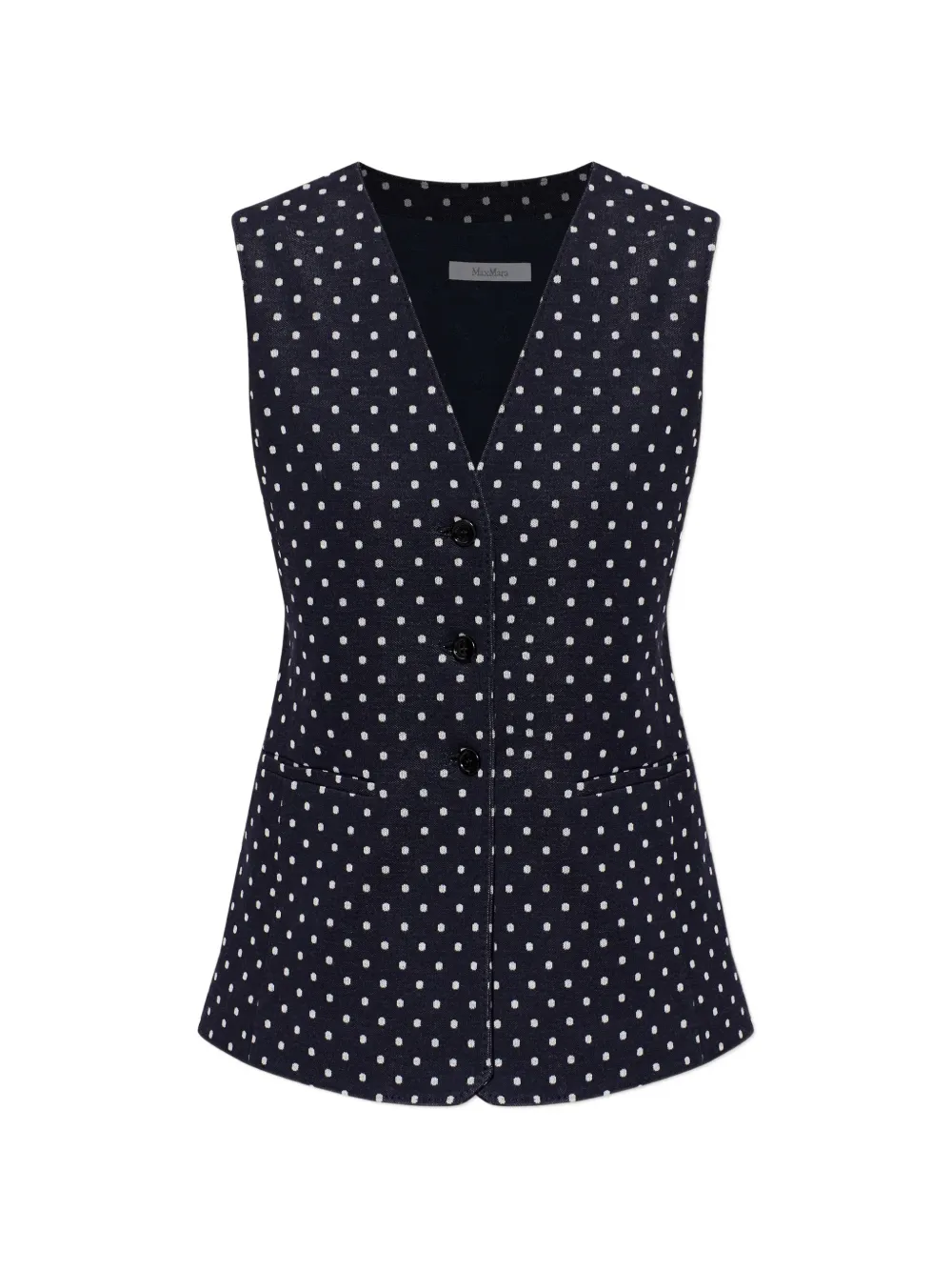 Max Mara polka-dot sleeveless jacket - Blue