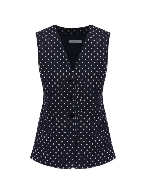 Max Mara polka-dot sleeveless jacket