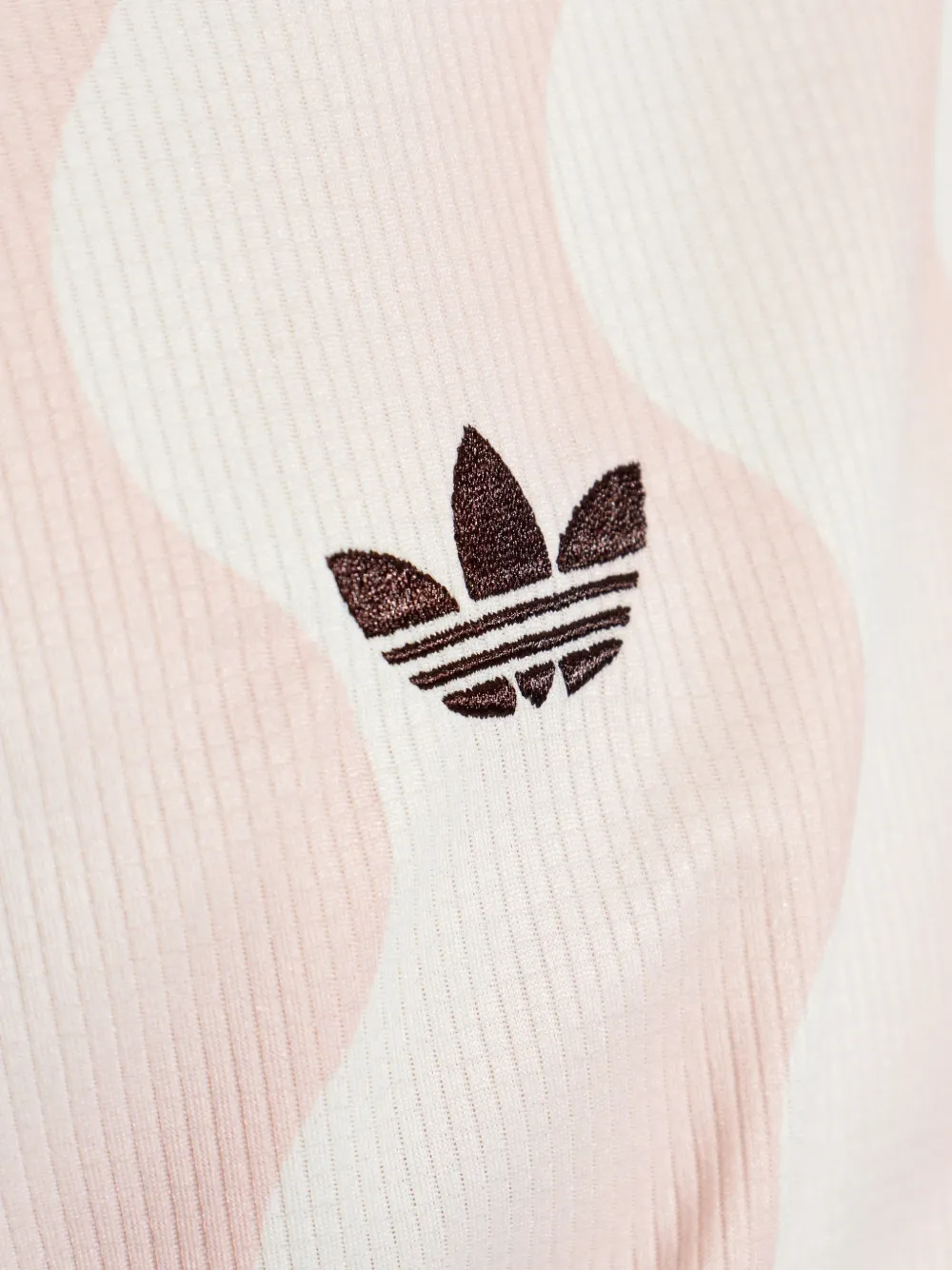 adidas Poloshirt met golvende print Roze