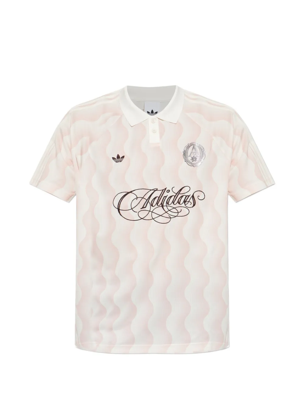 adidas Summer Glow wavy-print polo shirt - Rosa