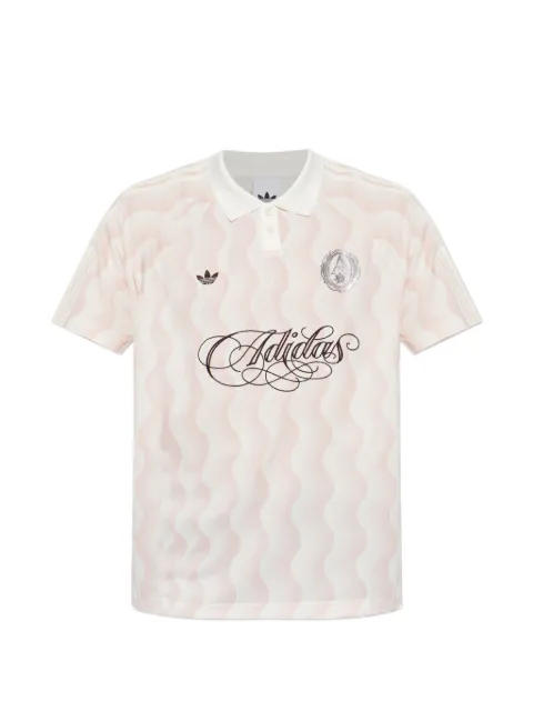 adidas Summer Glow wavy-print polo shirt
