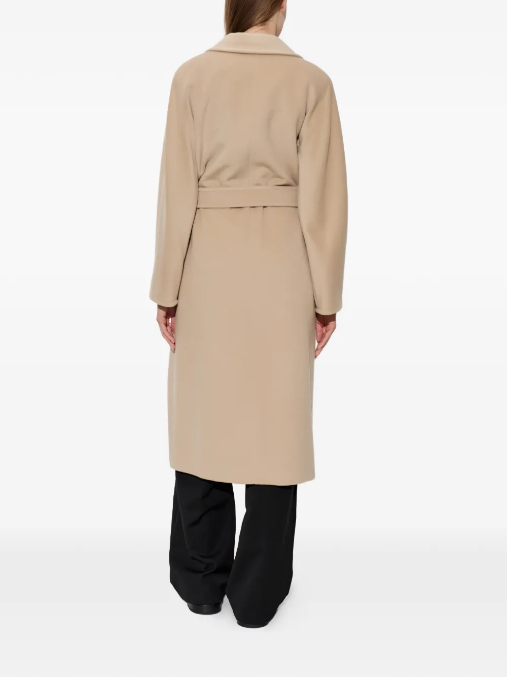 Max Mara Mantel met dubbele rij knopen Beige