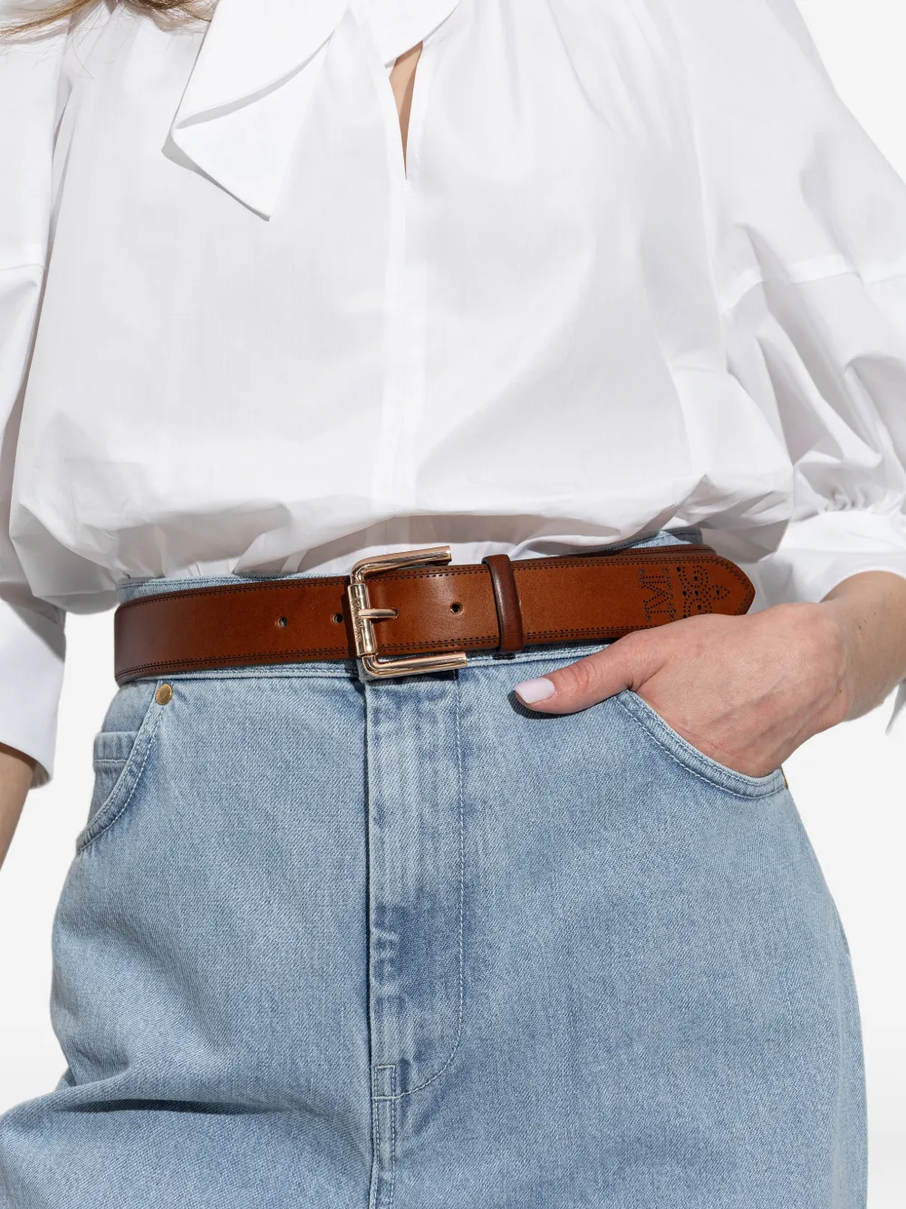 Max Mara Aziata riem Bruin