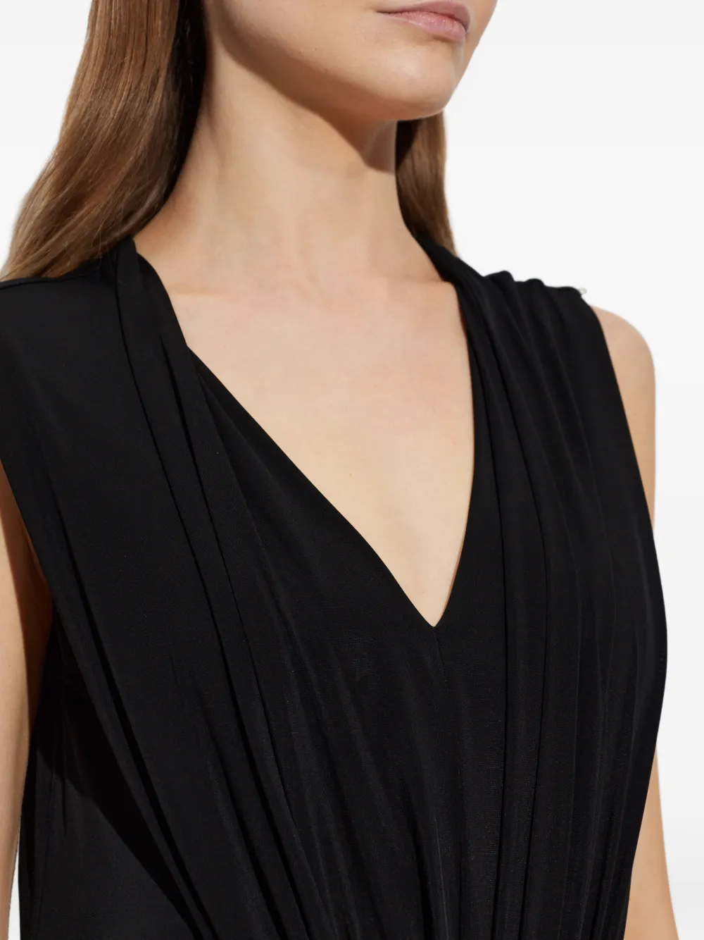 Sportmax Fervida gedrapeerde mouwloze jurk Zwart