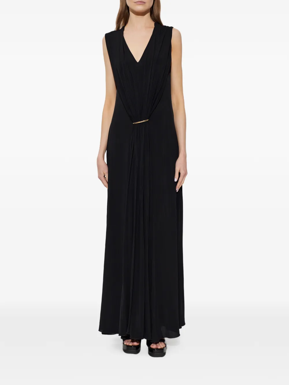 Sportmax Fervida gedrapeerde mouwloze jurk Zwart