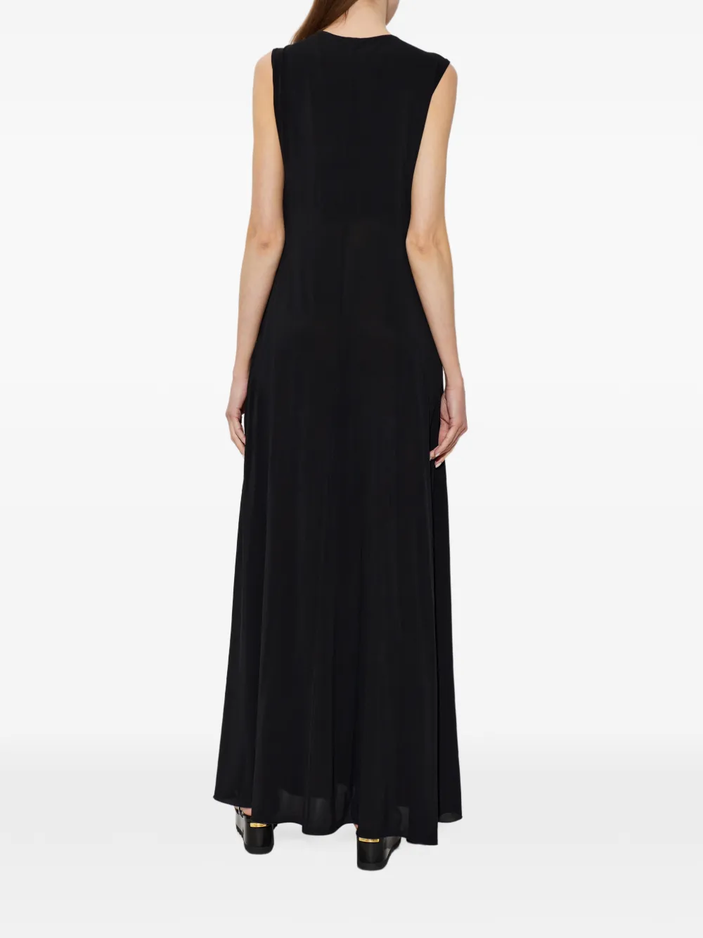 Sportmax Fervida gedrapeerde mouwloze jurk Zwart