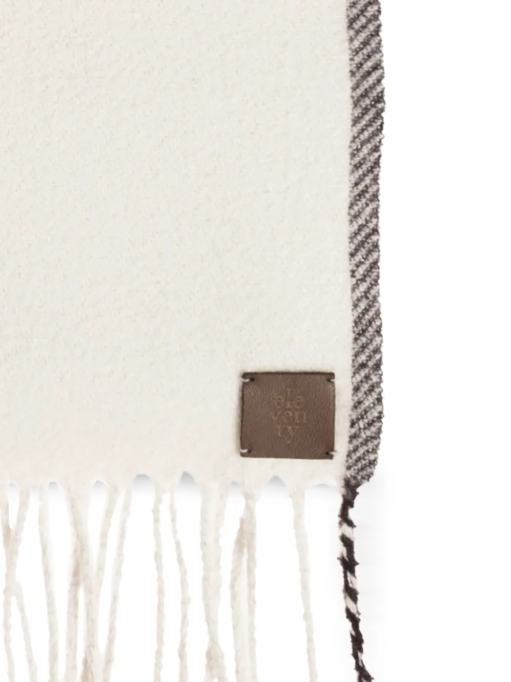 Eleventy Sjaal met logopatch Beige