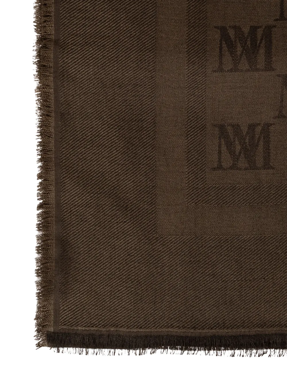 Max Mara Gelato sjaal met monogram-print Bruin