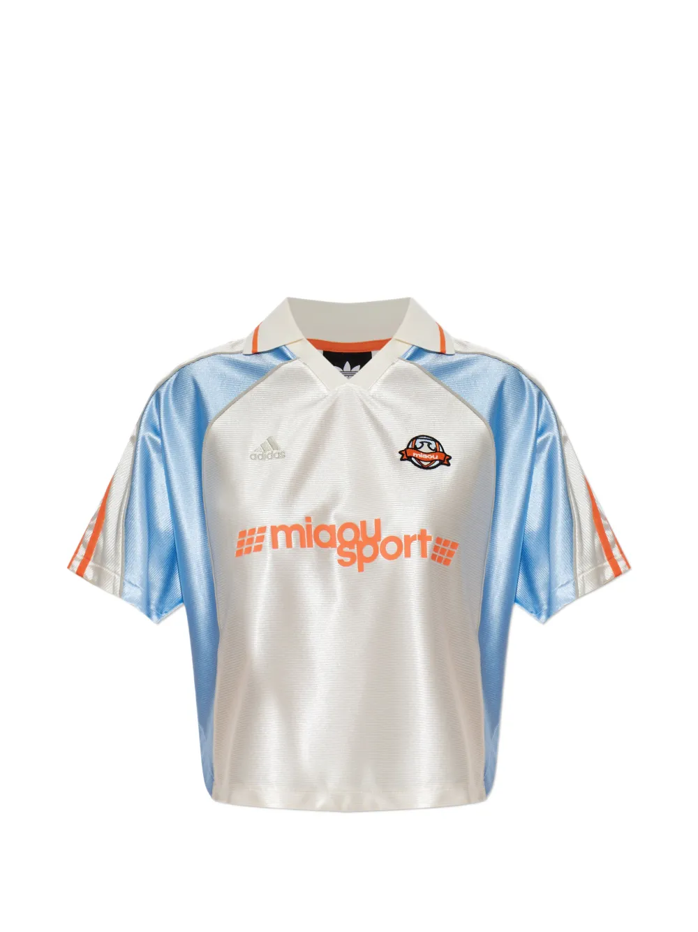 adidas Miaou logo-print panelled T-shirt - Toni neutri