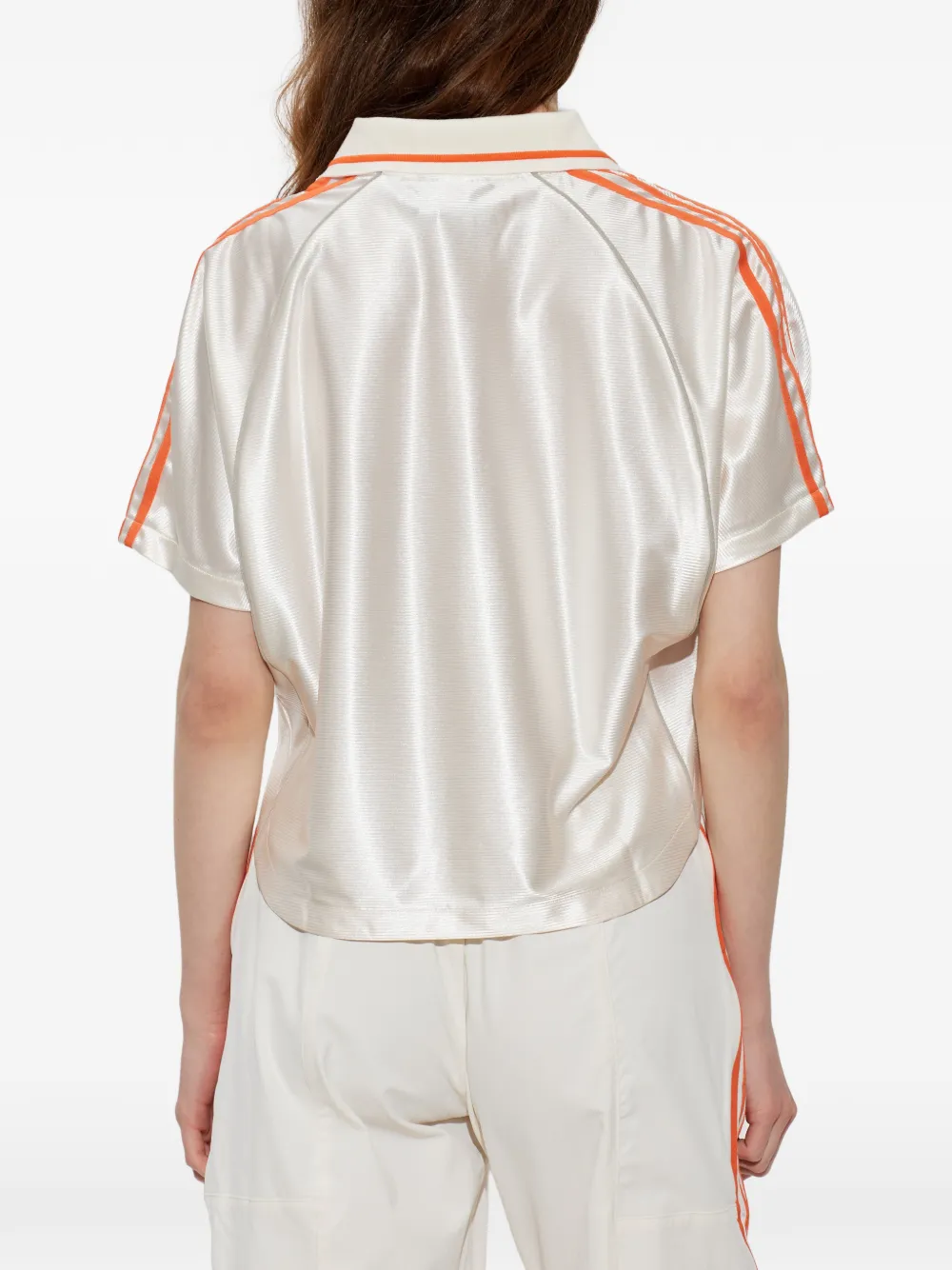 adidas Miaou logo-print panelled T-shirt Beige