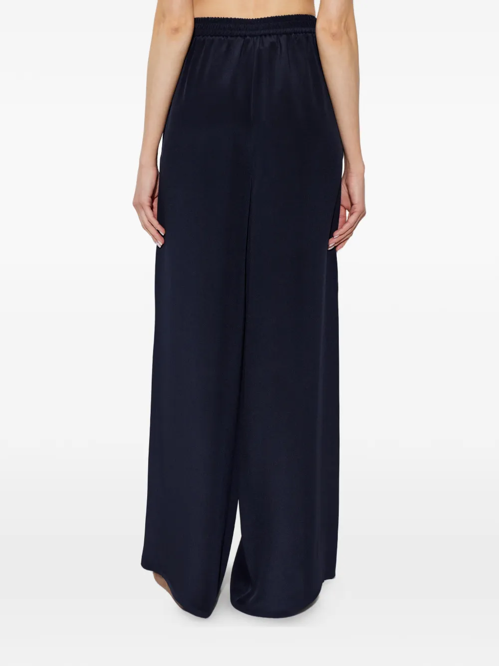 Max Mara Volonta zijden broek met wijde pijpen Blauw