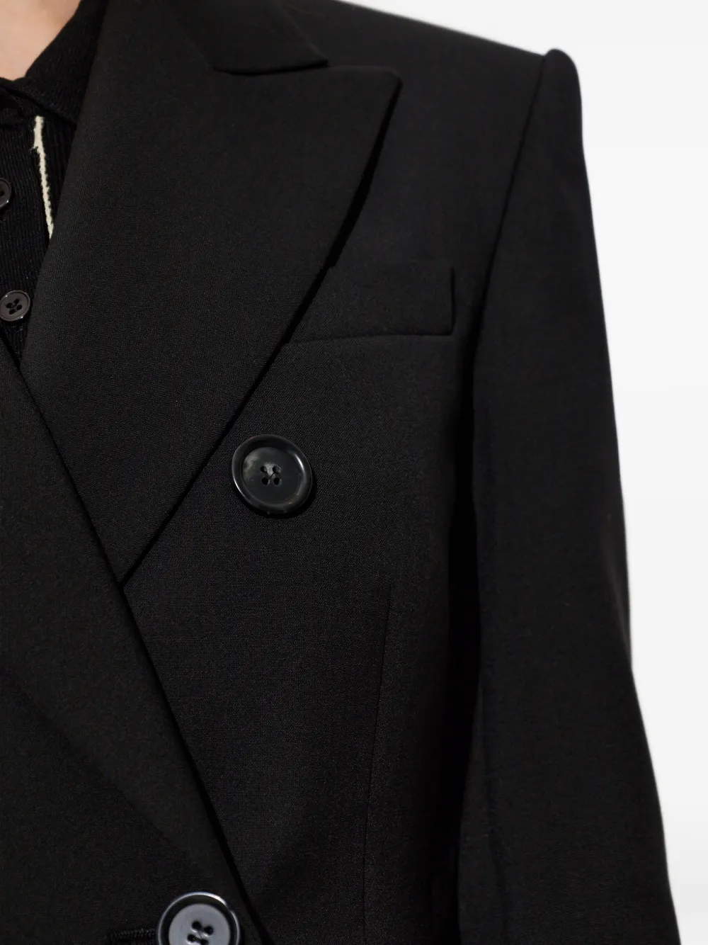 Sportmax Adamo blazer met dubbele rij knopen Zwart