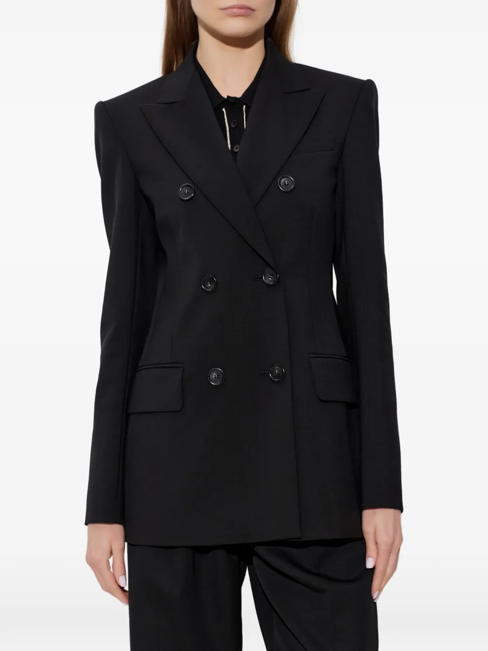 Sportmax Adamo blazer met dubbele rij knopen Zwart