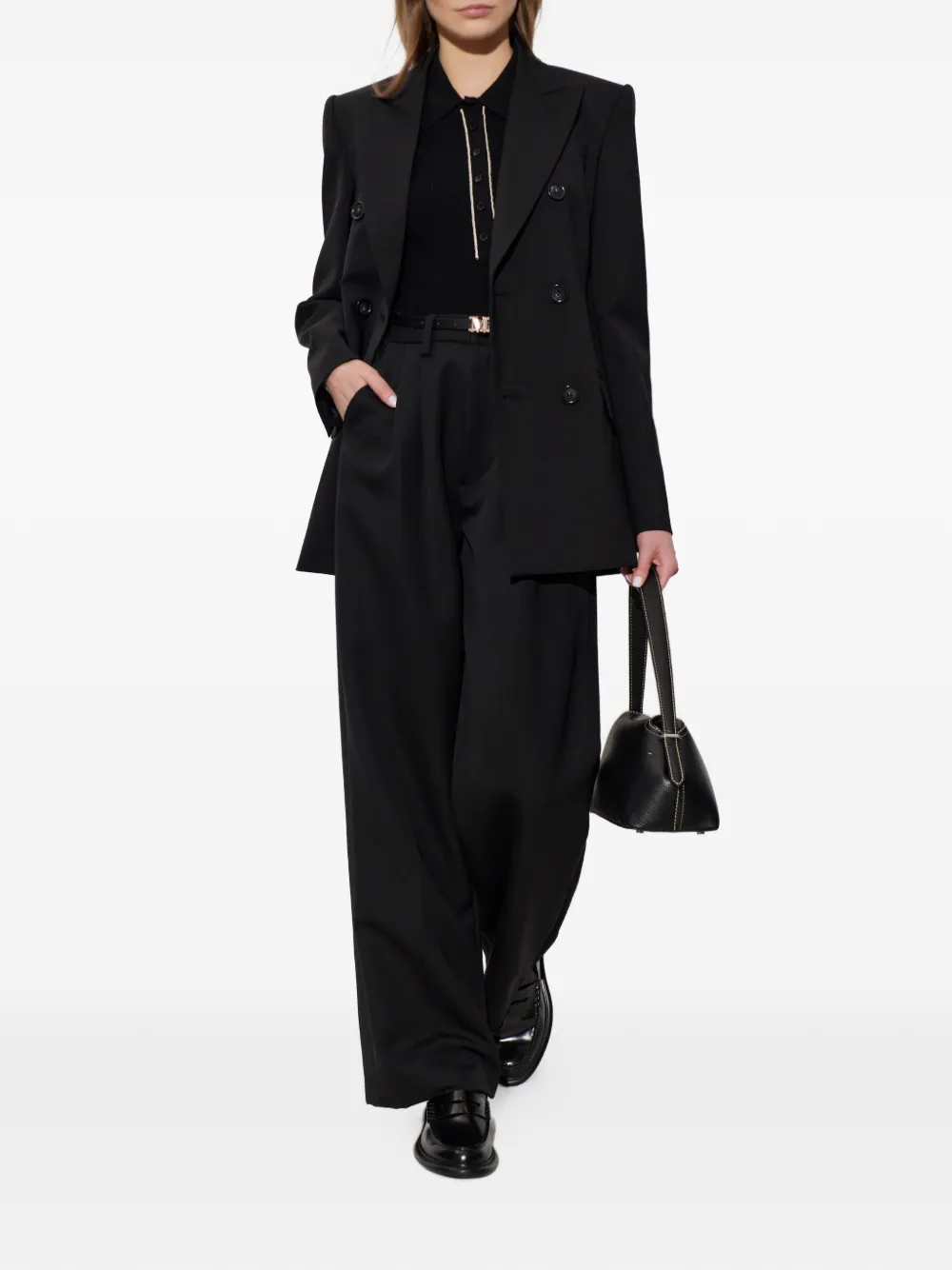 Sportmax Adamo blazer met dubbele rij knopen Zwart