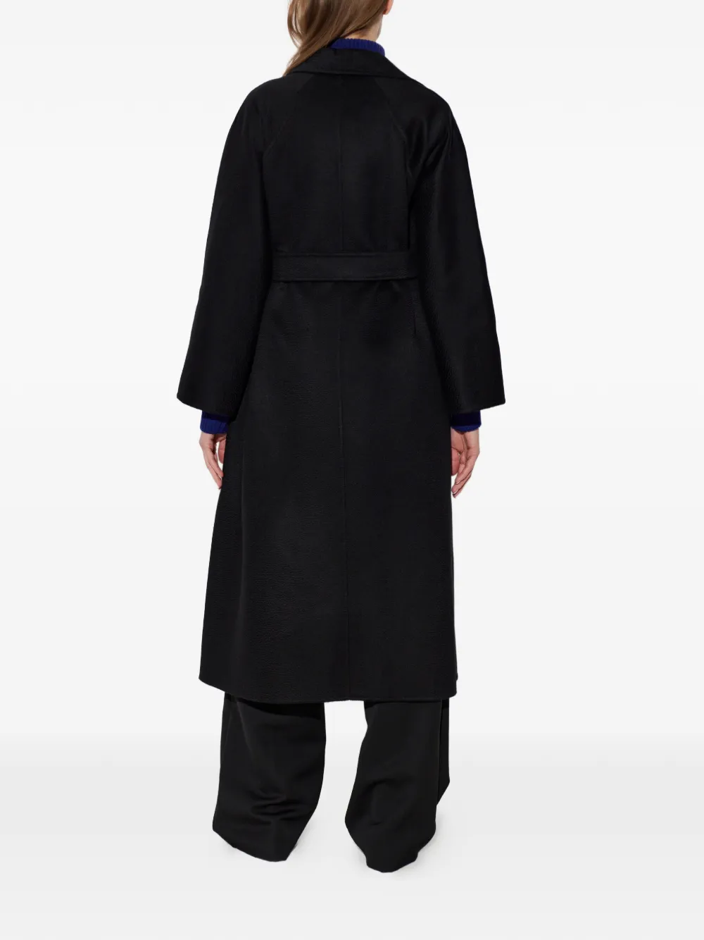 Max Mara Ludmilla jas met ceintuur Zwart