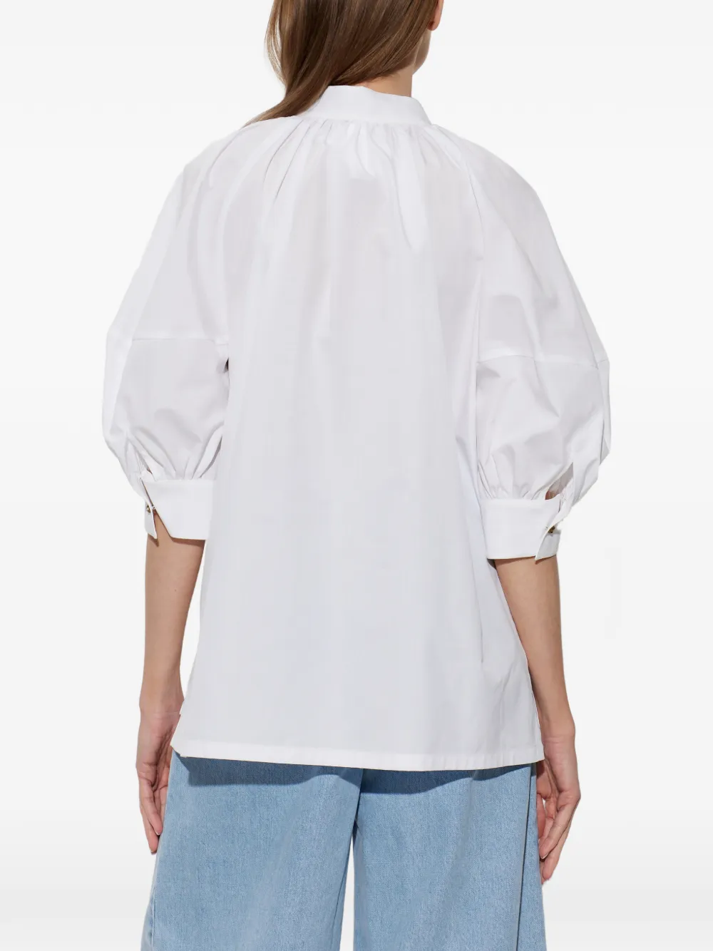 Max Mara Blouse met pofmouwen Wit
