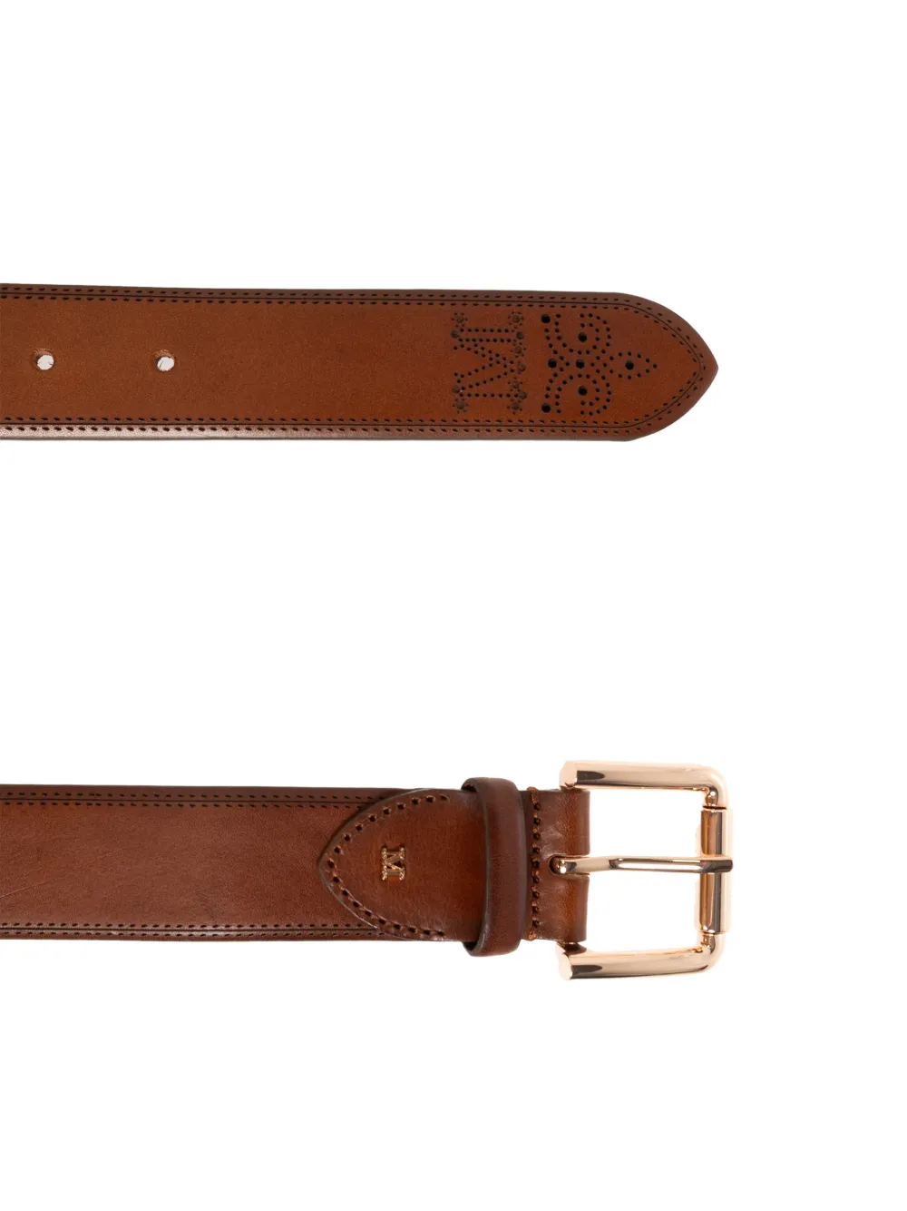 Max Mara Brogue-detail Belt In Brown