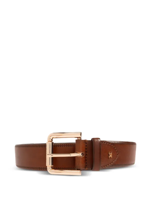 Max Mara Esodo Leather Belt in Brown