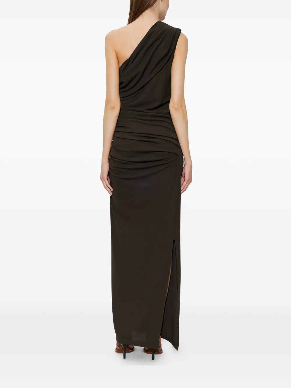 ROTATE BIRGER CHRISTENSEN Asymmetrische maxi-jurk Bruin