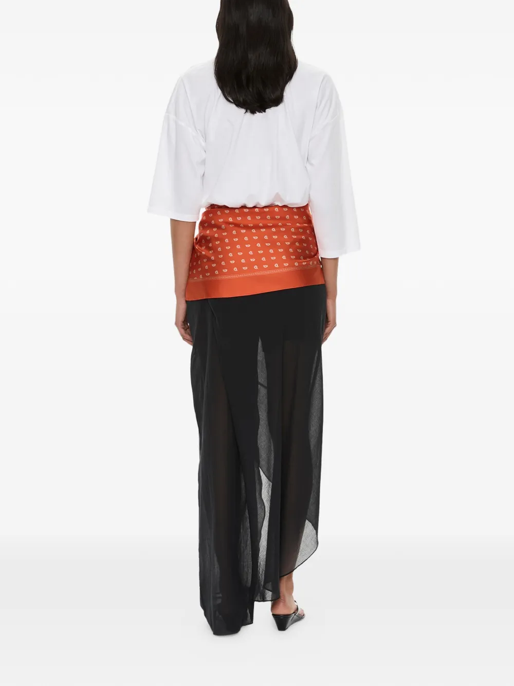 Christopher Esber Broek met gedrapeerde rok Wit