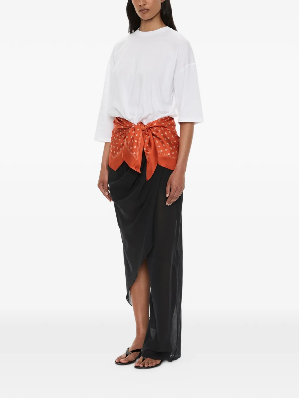 Christopher Esber Broek met gedrapeerde rok Wit