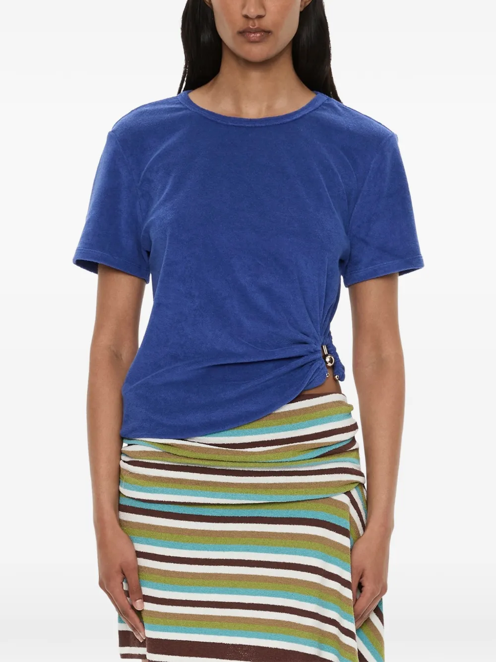 Christopher Esber Orbit crew neck T-shirt - Blu