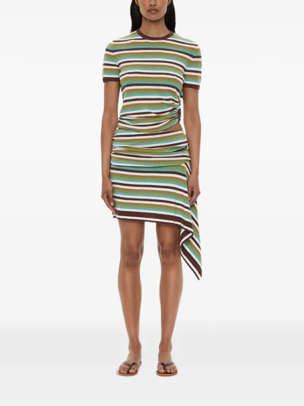 Christopher Esber Orbit Stripe-knit T-shirt in White
