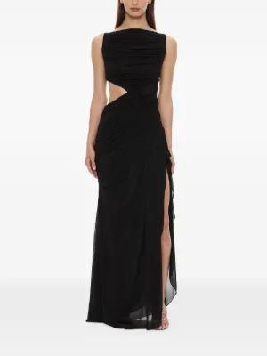christopher esber sculpted ruched dress Christopher Esber Black Gown With Chain by Christopher Esber