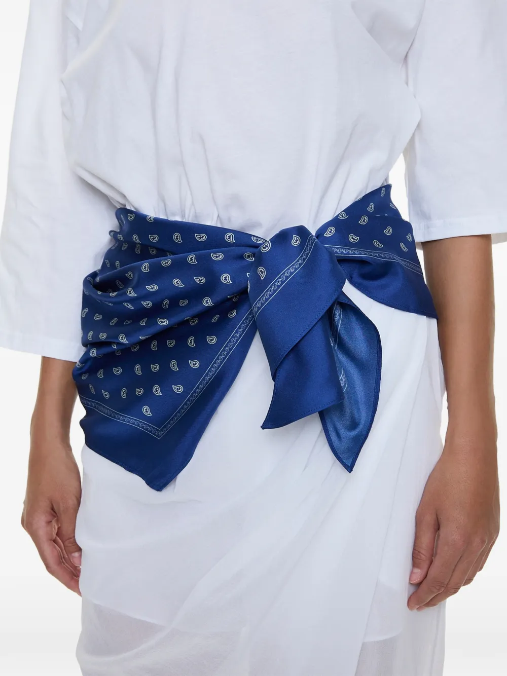 Christopher Esber Bandana pareo T-shirt Wit